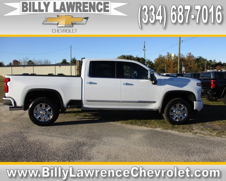 2026 Chevrolet Silverado 2500 HD High Country in Polar White Tricoat — front three-quarter view