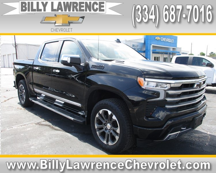 2024 Chevrolet Silverado 1500 High Country in Black — front three-quarter view